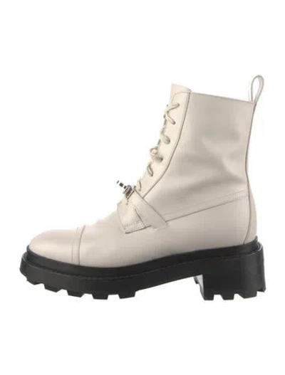 Pre-owned Hermes 2023 Funk Combat Boots In Neutral