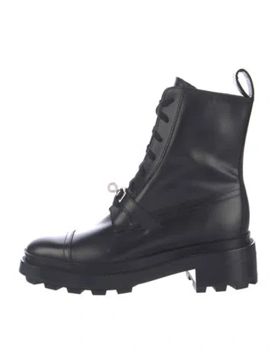 Pre-owned Hermes 2023 Funk Lace-up Boots In Black