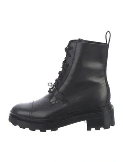 Pre-owned Hermes 2023 Funk Lace-up Boots In Black
