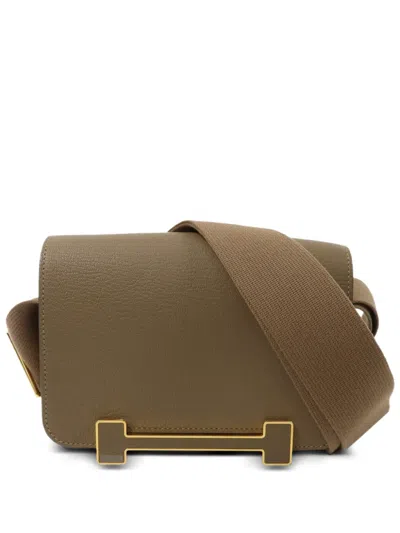 Pre-owned Hermes 2023 Geta Leather Small Shoulder Bag In Neutrals