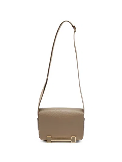 Pre-owned Hermes 2023 Geta Logo-plaque Shoulder Bag In Grey