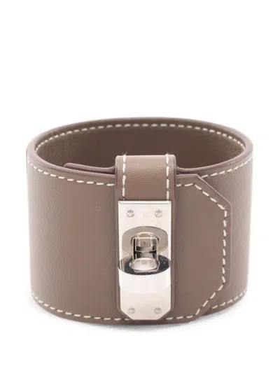 Pre-owned Hermes 2023 Gm Kelly Twist Bracelet In Brown