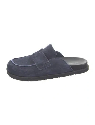 Pre-owned Hermes 2023 Go Mule Slides In Blue