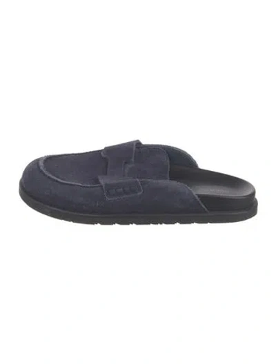 Pre-owned Hermes 2023 Go Mules In Blue