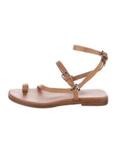Pre-owned Hermes 2023 Gossip Gladiator Sandals In Brown