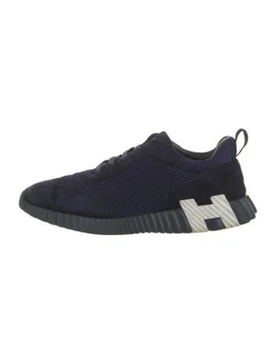 Pre-owned Hermes 2023 H Logo Sneakers In Blue