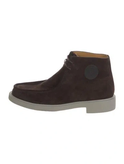 Pre-owned Hermes 2023 Halfy Lace-up Boots In Brown