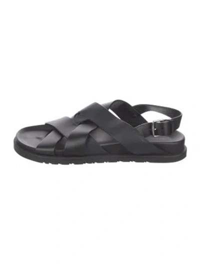 Pre-owned Hermes 2023 Heracles Sandals In Black/blue