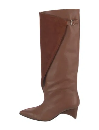 Pre-owned Hermes 2023 Hilona 55 Boots In Brown