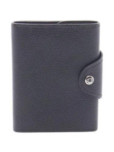 Pre-owned Hermes 2023 Iliad Trifold Wallet In Black