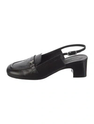 Pre-owned Hermes 2023 Infinie Slingback Pumps In Black