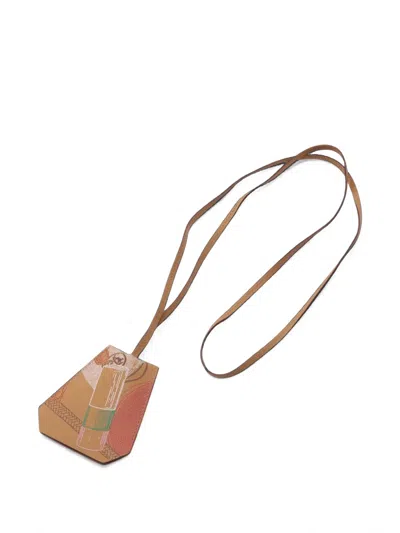 Pre-owned Hermes 2023 In-n-out Clochette Necklace In Neutrals