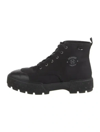 Pre-owned Hermes 2023 Itinerare Hiking Boots In Black