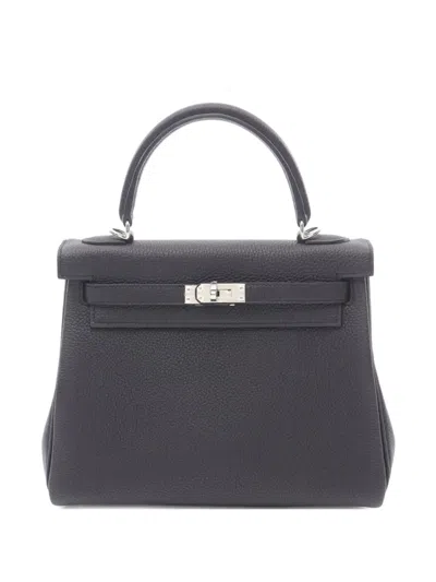 Pre-owned Hermes 2023 Kelly 25 Tote Bag In Black
