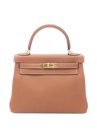 Pre-owned Hermes 2023 Kelly 28 Tote Bag In Brown