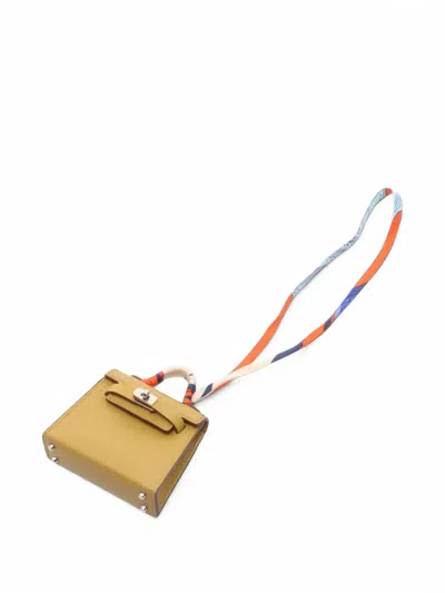 Pre-owned Hermes 2023 Kelly Bag Charm In Yellow