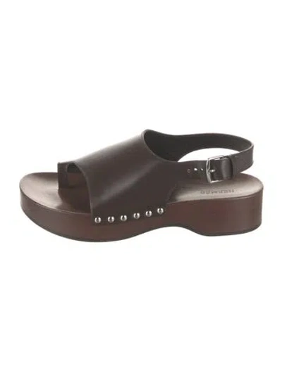 Pre-owned Hermes 2023 Klay Slingback Sandals In Brown