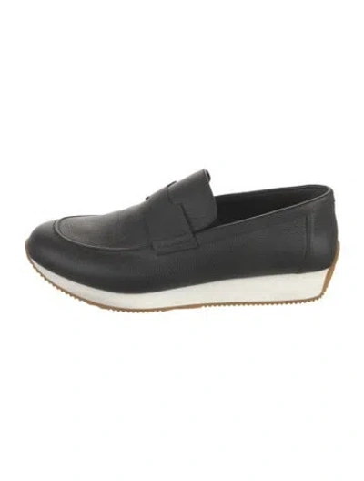 Pre-owned Hermes 2023 Leather Loafers In Black