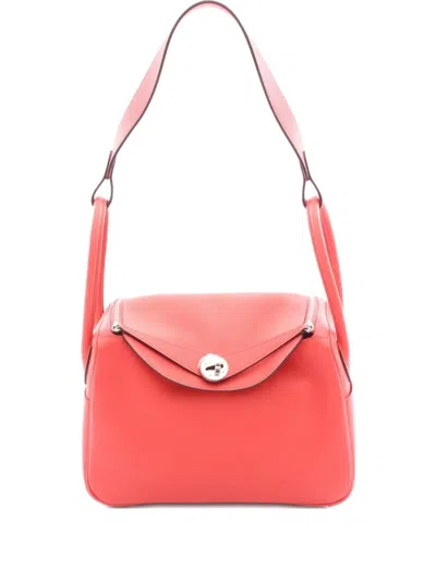 Pre-owned Hermes 2023 Lindy 26 Shoulder Bag In Pink