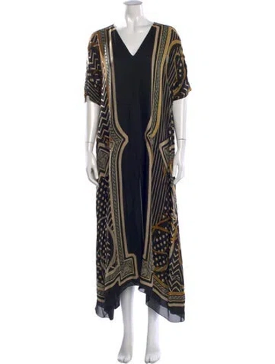 Pre-owned Hermes 2023 Long Dress In Black/neutrals