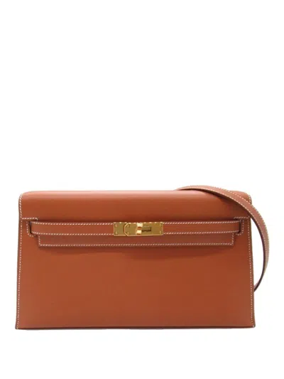 Pre-owned Hermes 2023 Madame Kelly Elan Shoulder Bag In Brown