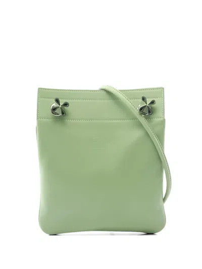 Pre-owned Hermes 2023 Mini Aline Vert Cricket Leather Shoulder Bag In Green