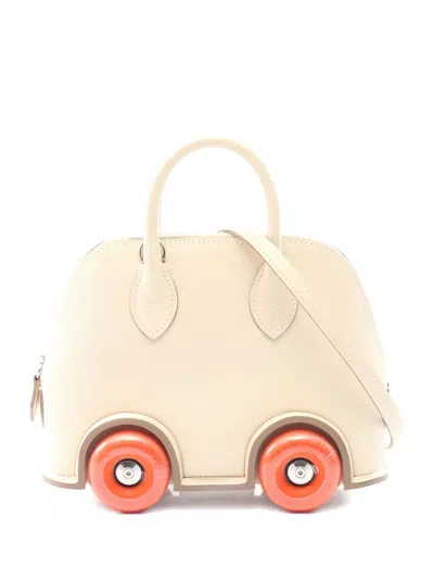 Pre-owned Hermes 2023 Mini Bolide On Wheels Tote Bag In Neutral