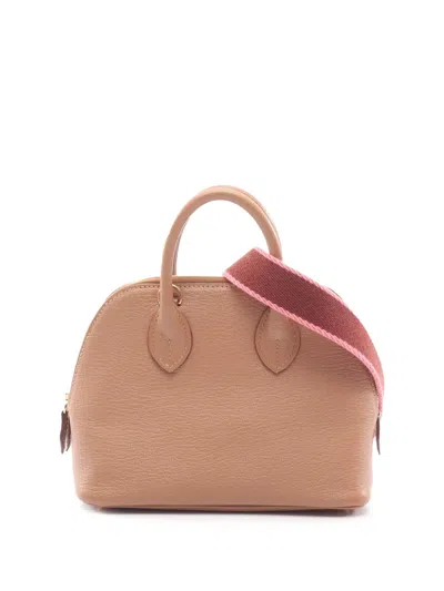Pre-owned Hermes 2023 Mini Chevre Bolide 1923 Satchel In Brown