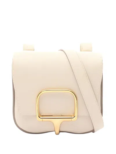 Pre-owned Hermes 2023 Mini Della Cavalleria Leather Shoulder Bag In Neutral