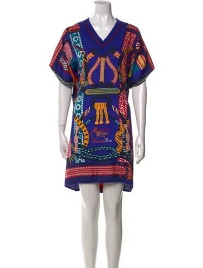 Pre-owned Hermes 2023 Mini Dress In Blue