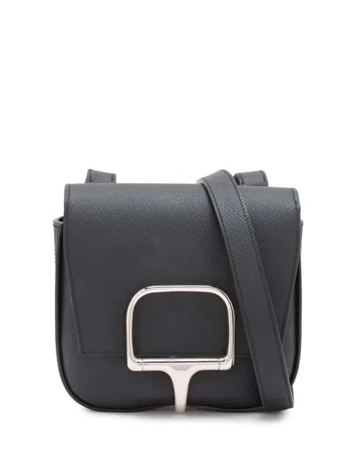 Pre-owned Hermes 2023 Mini Epsom Della Cavalleria Crossbody Bag In Black