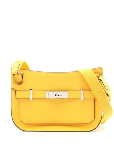 Pre-owned Hermes 2023 Mini Jypsière Shoulder Bag In Yellow