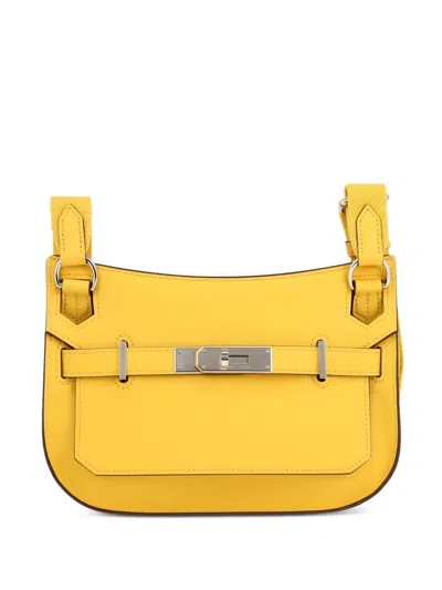 Pre-owned Hermes 2023 Mini Jypsière Shoulder Bag In Yellow