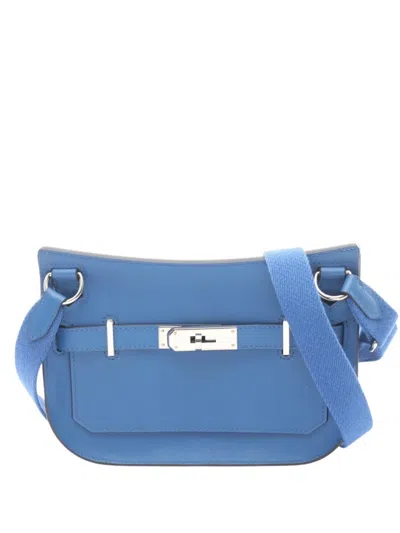 Pre-owned Hermes 2023 Mini Swift Jypsiere Shoulder Bag In Blue