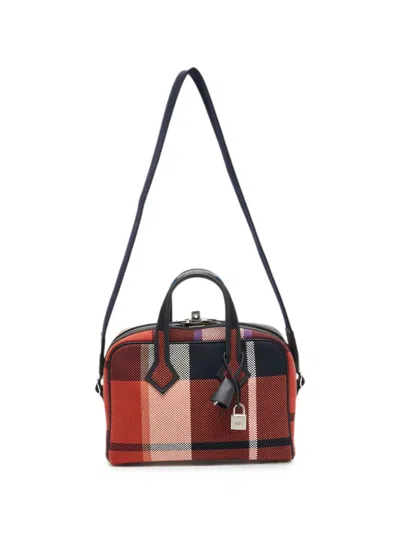 Pre-owned Hermes 2023 Mini Victoria Iii Fourre Tout Satchel Bag In Red