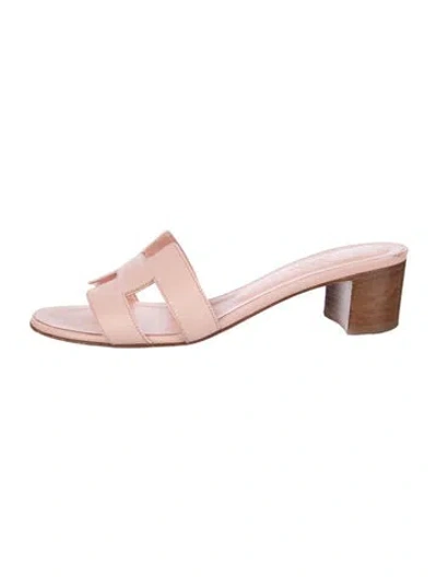Pre-owned Hermes 2023 Oasis Slides In Pink