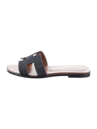 Pre-owned Hermes 2023 Oran Slides In Multi