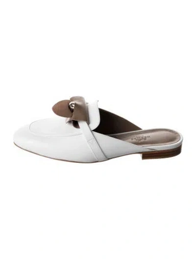 Pre-owned Hermes 2023 oz Mules In White
