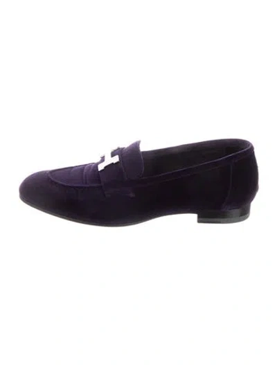 Pre-owned Hermes 2023 Paris Loafers In Purple