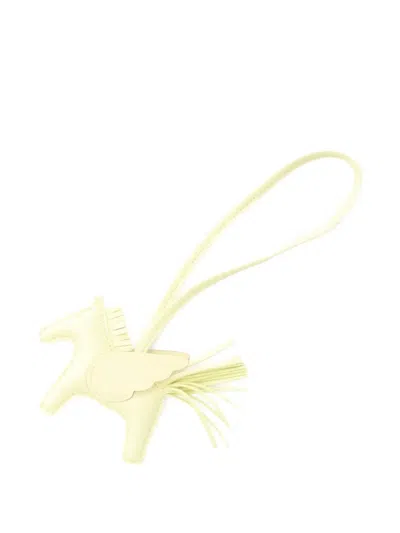 Pre-owned Hermes 2023 Pegasus Leather Charm In Yellow