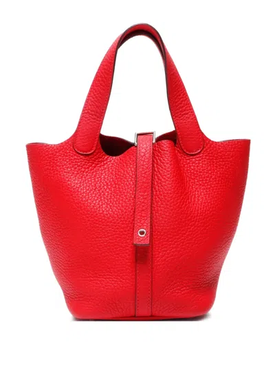 Pre-owned Hermes 2023 Picotin Pm Handbag In Red
