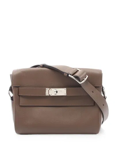 Pre-owned Hermes 2023 Pm Kelly Messenger Shoulder Bag In ブラウン