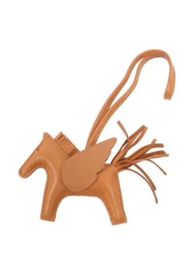 Pre-owned Hermes 2023 Pm Rodeo Pegase Bag Charm In Neutral