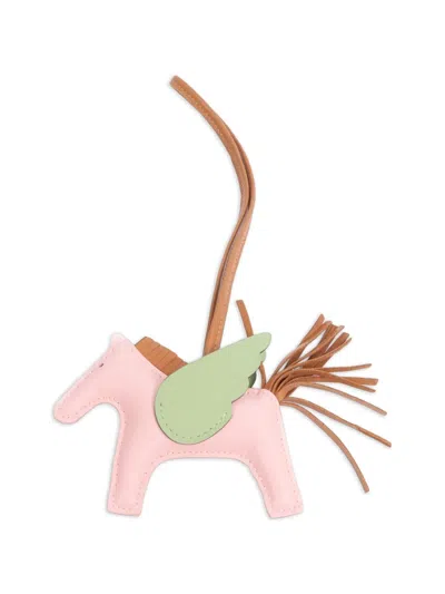 Pre-owned Hermes 2023 Pm Rodeo Pegase Bag Charm In Pink