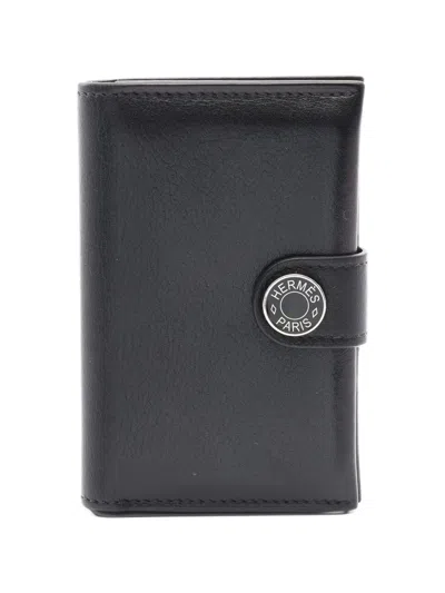 Pre-owned Hermes 2023 R.m.s Leather Card Case In Black