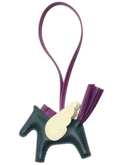 Pre-owned Hermes 2023 Rodeo Pegase Pm Bag Charm In Green