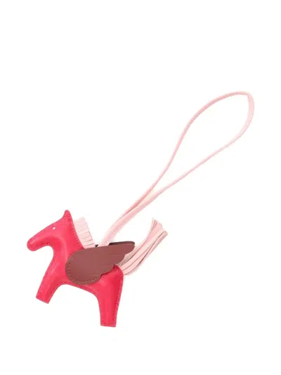 Pre-owned Hermes 2023 Rodeo Pegasus Bag Charm In Pink