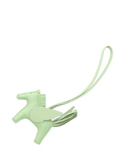 Pre-owned Hermes 2023 Rodeo Pegasus Pm Bag Charm In Green