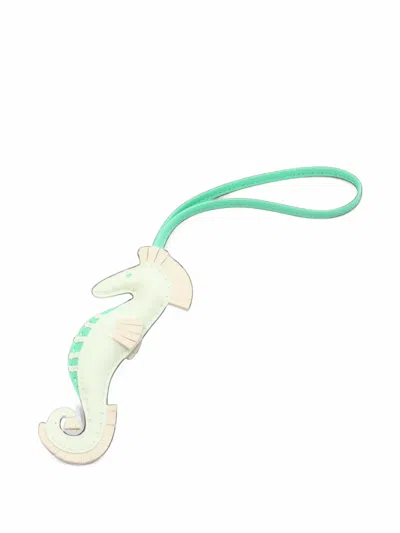 Pre-owned Hermes 2023 Seahorse Bag Charm In Neutrals