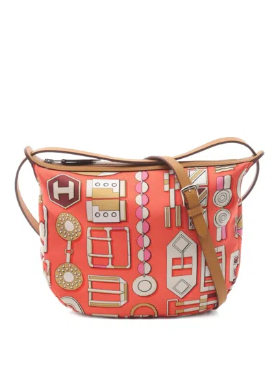 Pre-owned Hermes 2023 Small Shulsova Too Go Shoulder Bag In Orange